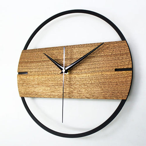 Vintage Wall Clock Simple Modern Design Wooden