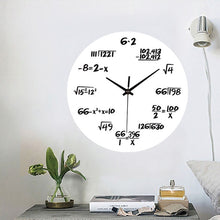 Load image into Gallery viewer, Acrylic Silent Math Equations Polytechnic Digital Wall Clock