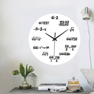 Acrylic Silent Math Equations Polytechnic Digital Wall Clock