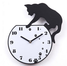 Load image into Gallery viewer, Cute Cat Footprints Acrylic Clock Wall Clock Modern