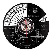 Load image into Gallery viewer, Mathematical Formula Pattern Silent Antique Rubber Wall Clock
